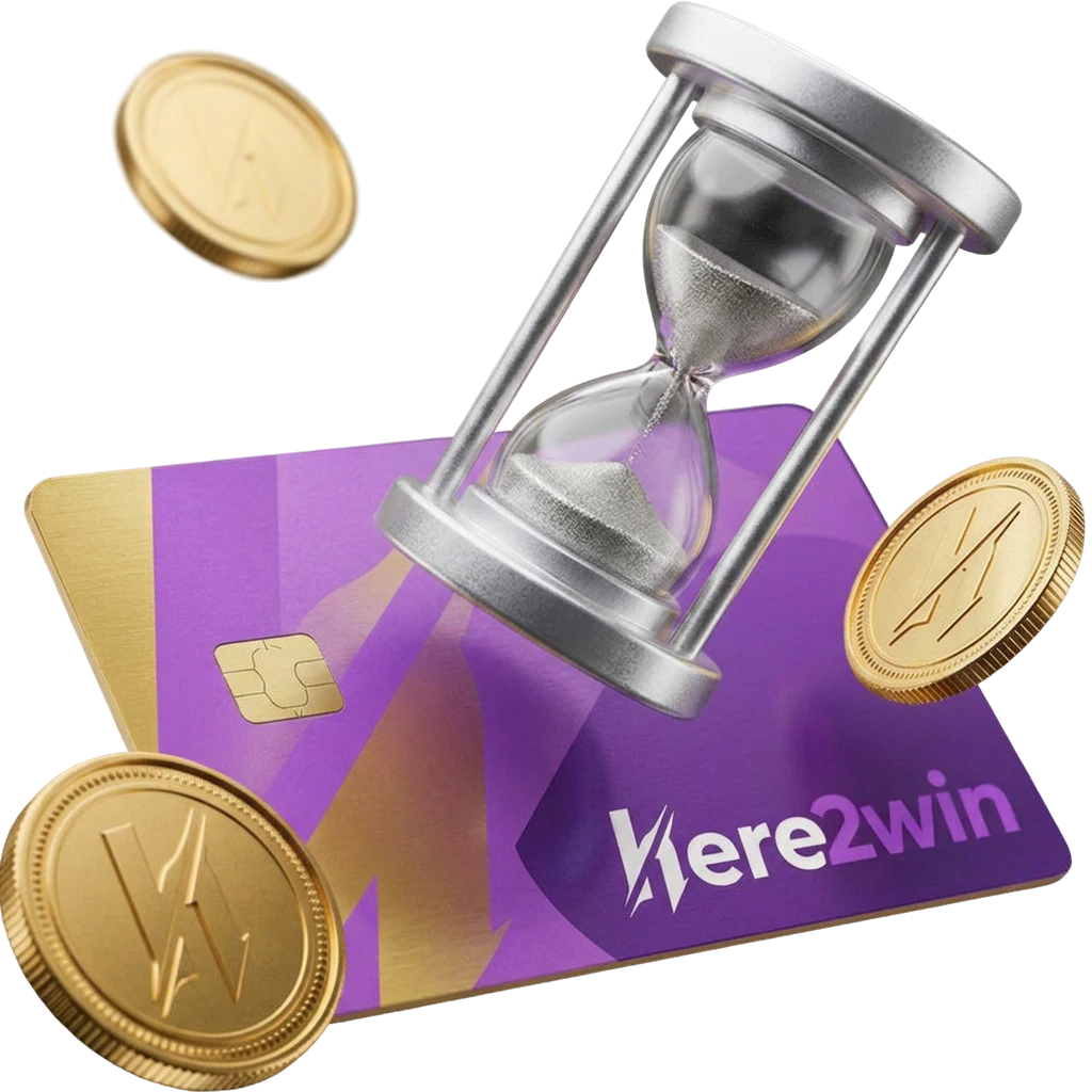 Hourglass resting on a bank card, representing withdrawal timing